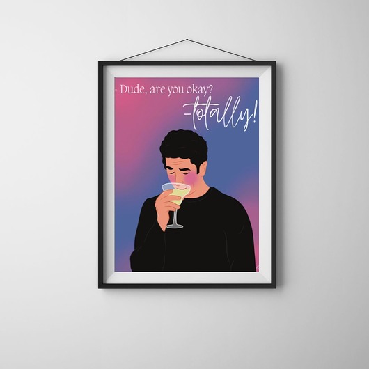 grafiki i ilustracje Plakat Ross Przyjaciele