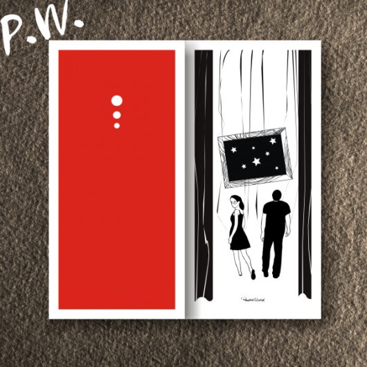 W stronę gwiazd... karteczka ślubna DL Parallel World