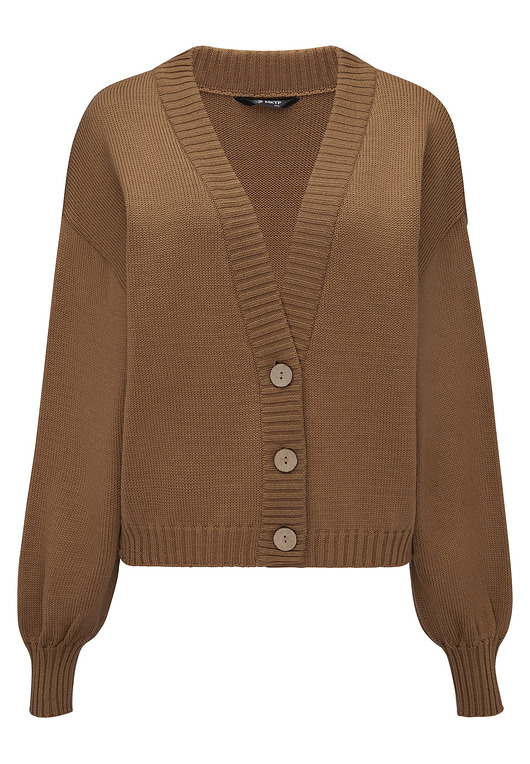 kardigany damskie Kardigan Wool Me Tender Kamel 100% Wełna Merino