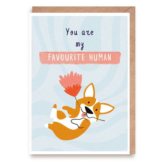 kartki okolicznościowe - wydruki Kartka walentynkowa "You're My Favourite Human" - miłosna, z kopertą