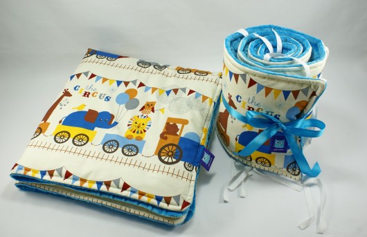 Komplet kocyk CYRK + ochraniacz  Little Sophie