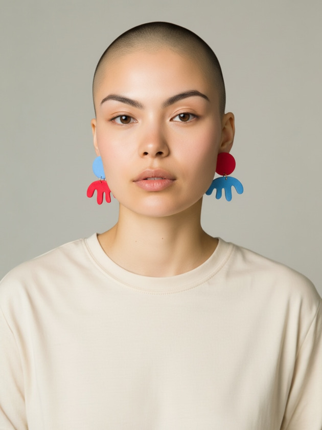 kolczyki z masy plastycznej Kolczyki Pierrot