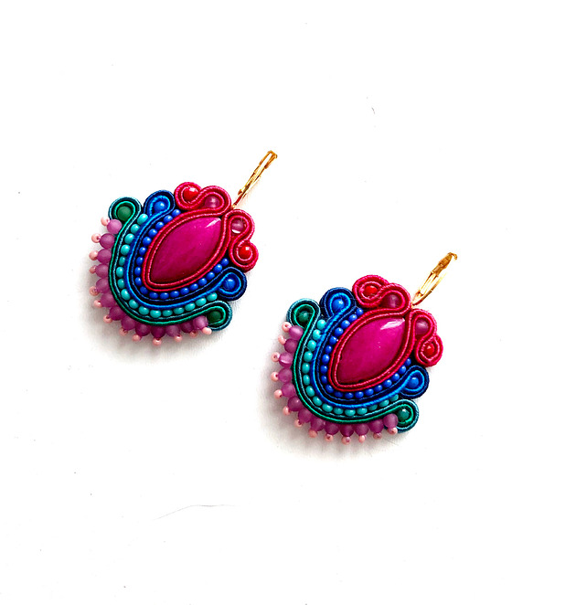 kolczyki soutache Sutaszowe kolczyki ADANA