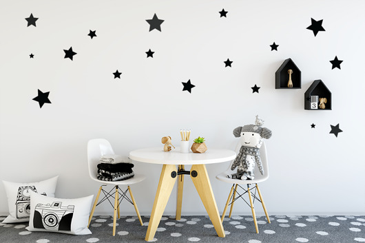 Naklejki na ścianę Czarne Gwiazdki Wallie Studio Dekoracji