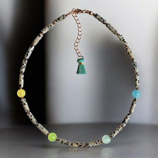 chokery Choker : summer JASPER collection : jaspis i jadeit