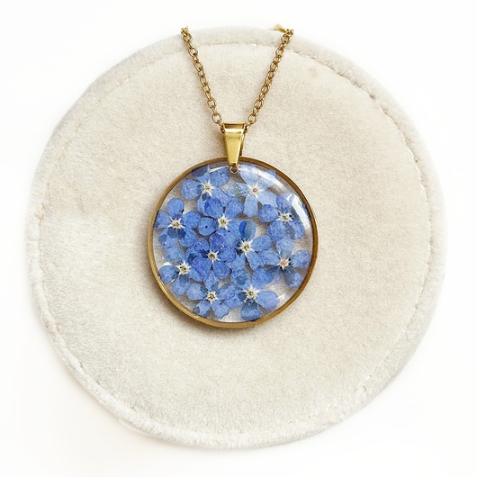 naszyjniki - inne Naszyjnik z niezapominajkami