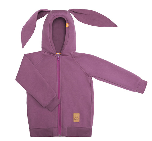 bluzy dla niemowlaka Bluza z uszami królika - ciemny róż