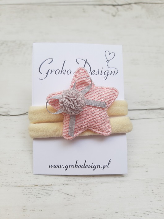 Opaska do włosów gwiazdki pastelowe GroKo Design