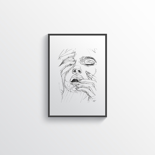 Plakat SKETCH FACE SERIES NO. 5 | A4 milamadeart