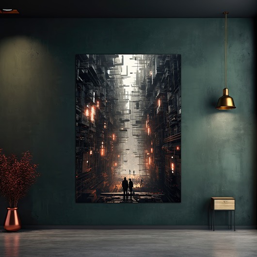 plakaty Futurystyczna Japonia, Cyberpunk - Plakat - Loft, Minimalizm