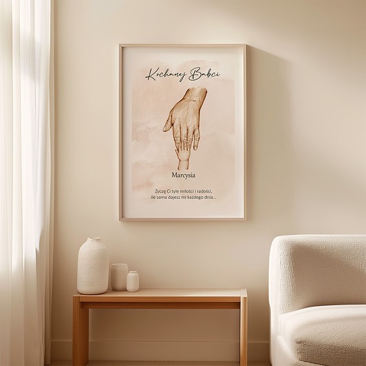 obrazy i plakaty do pokoju dziecięcego Prezent dla Babci  - Plakat z imionami wnuczków typ 1