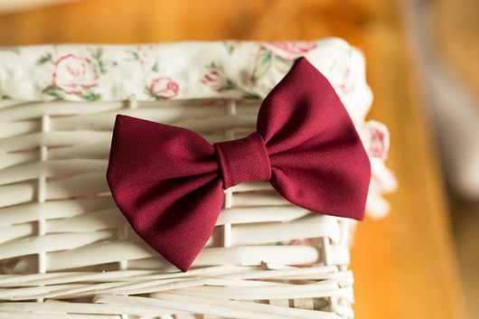 spinki i klamry do włosów Kokarda do włosów bordowa spinka duża