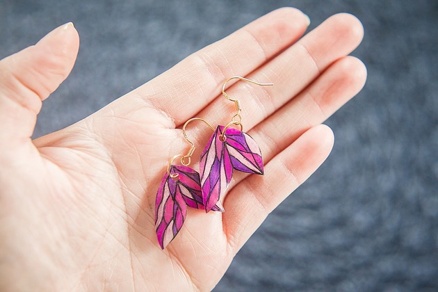 kolczyki srebrne Kolczyki srebrne Małe różowe 