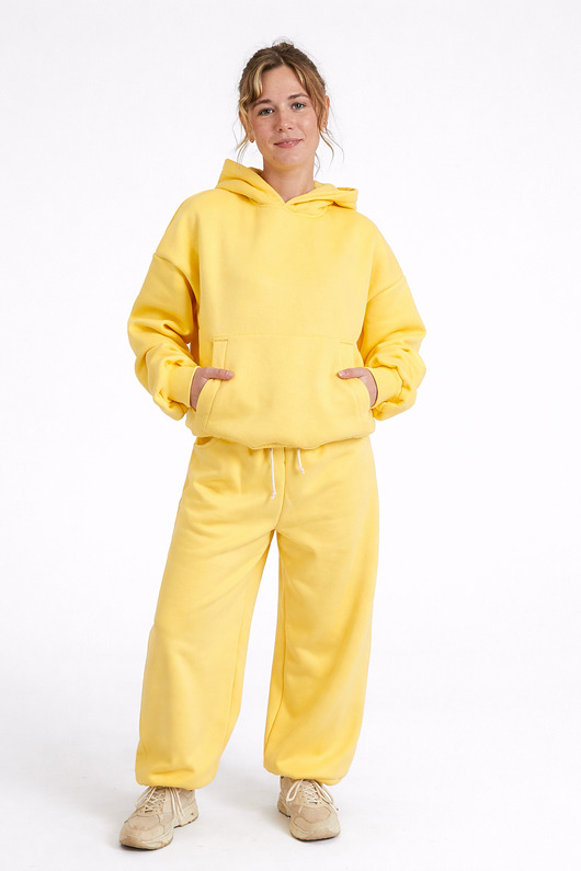 komplety damskie Zestaw - Dres Boxy&Baggy Żółty