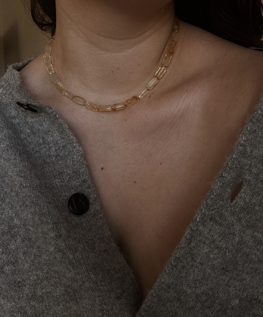 złote naszyjniki Naszyjnik Cytryn Unikat