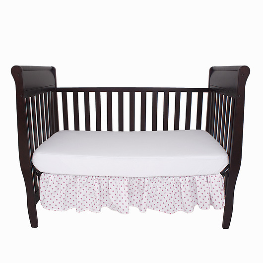 Falbana dekoracyjna biało-różowa w gwiazdki Roomee Decor