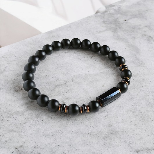 biżuteria męska ODWAGA, SIŁA :: onyks :: gold