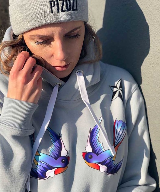 Bluza,,Stars and sparrows Kaptur ŁAP NAS
