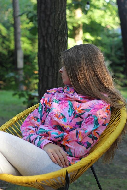 bluza z kapturem damska Bluza sterlicje pink