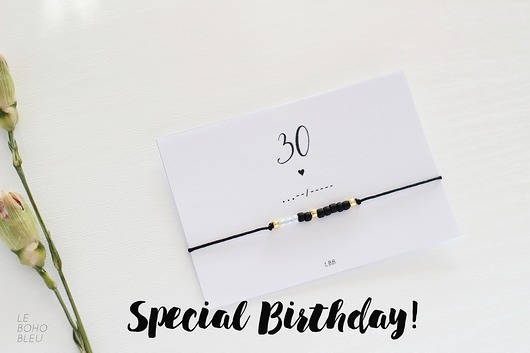 bransoletki na sznurku 30 w alfabecie Morse'a - bransoletka na urodziny