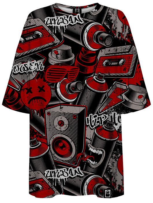 t-shirt damskie DR.CROW T-shirt Damski Oversize Graffiti Spray