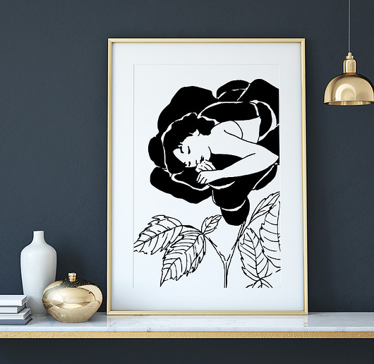 Różyczka... art print a4 Parallel World