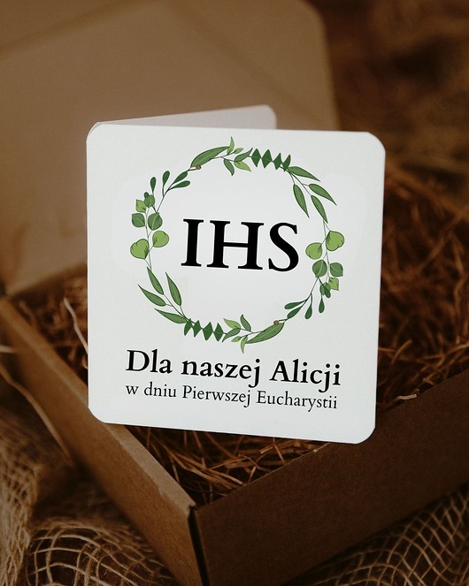 kartki na komunię Kartka na Komunię z personalizowanymi życzeniami
