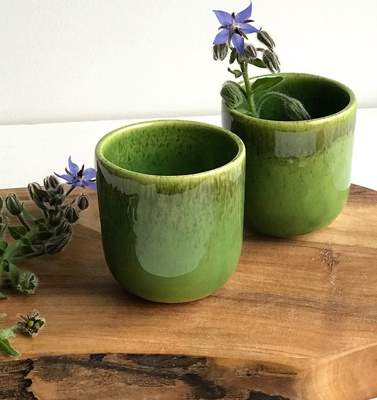 kubki Kubek ceramiczny bez uszka, czarka - Natura