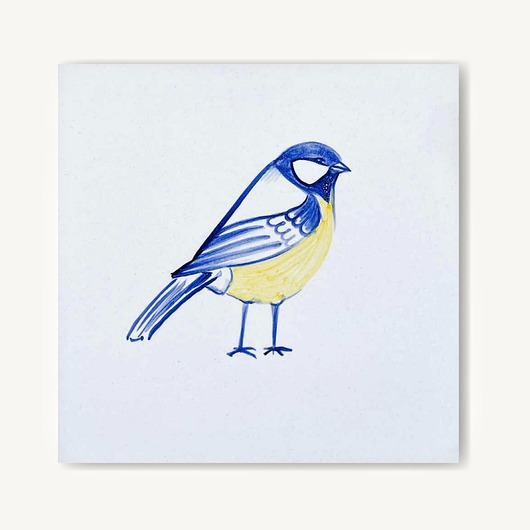 podkładki do kuchni Sikorka namalowana na kafelku