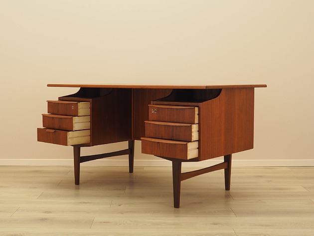 biurka Biurko tekowe, duński design, lata 70, produkcja: Dania