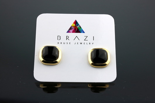 BRAZI EARRINGS Onyks  Brazi Druse Jewelry