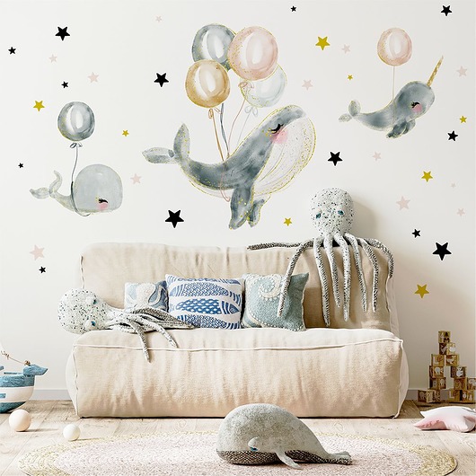 naklejki ścienne do pokoju dziecka Magiczny Ocean - naklejki - zestaw 1