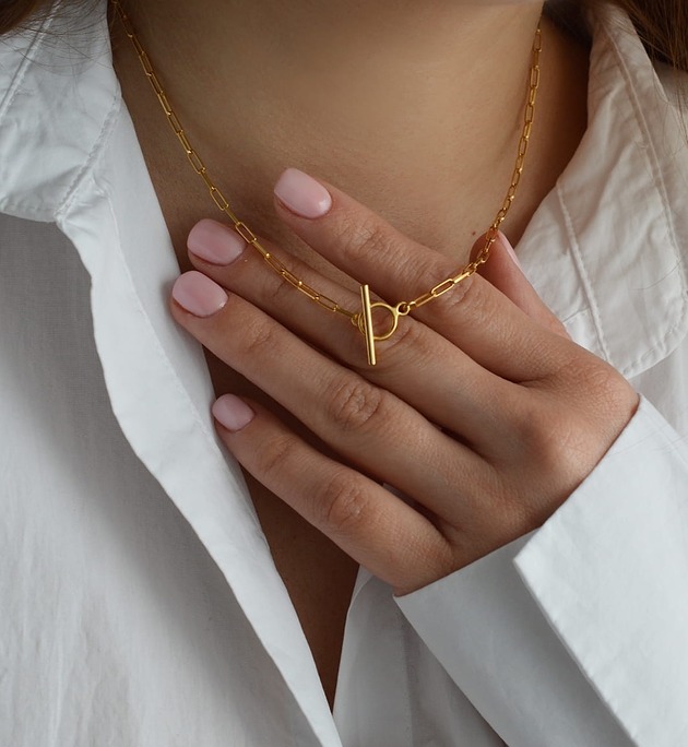 chokery Choker z dużymi oczkami i zapięciem toggle