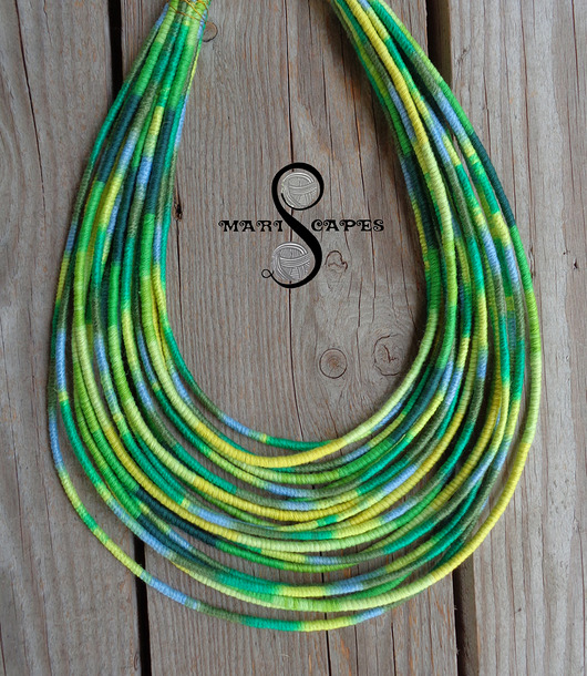 naszyjniki - inne Masajka "Light Green Mosaics"