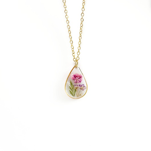 naszyjniki - inne Naszyjnik z kwiatami, prezent dla kobiety