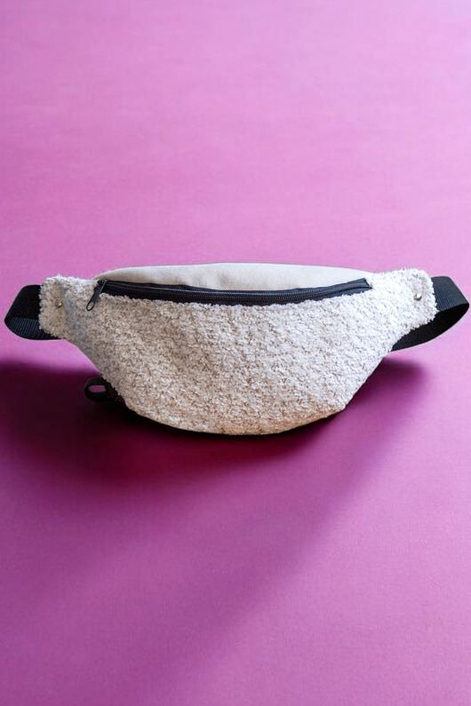 saszetka nerka Nerka XL baranek ecru