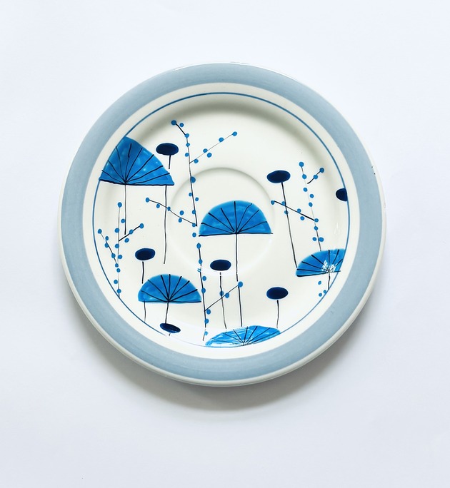 Ozdoby na ścianę Wachlarzyki blue