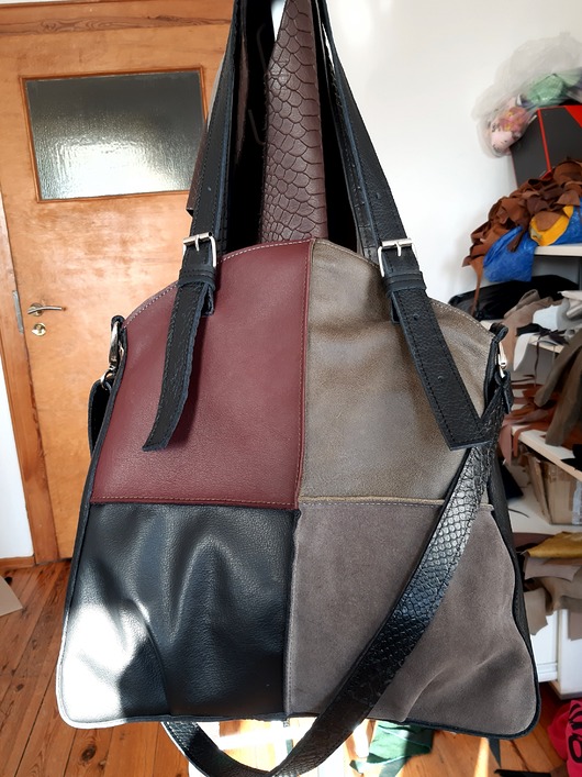 torby na ramię Torba ze skóry w kolorach jesieni 7 plus saszetka