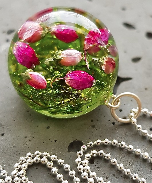 naszyjnik z wrosem i mchem Grol Jewellery