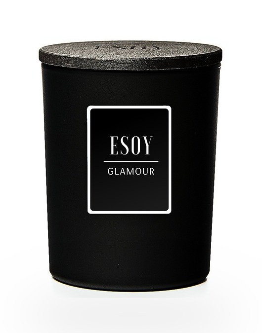 świece zapachowe ŚWIECA SOJOWA GLAMOUR 200 ml - elegancja i zmysłowość / czarne wieczko