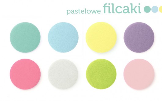 przypinki filcowe - pastelowy zestaw 10Z_8 inkipinki
