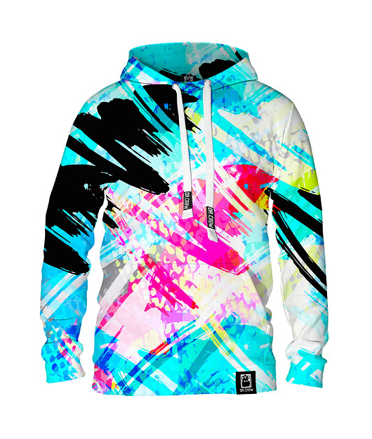 bluzy męskie Męska Bluza z kapturem DR.CROW Scribbles