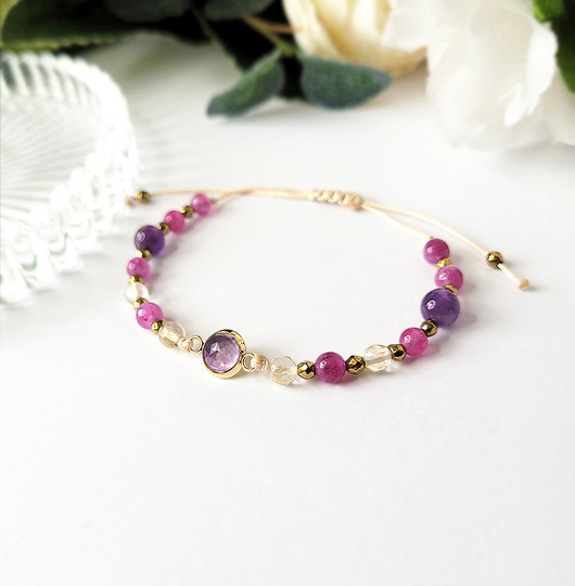 bransoletki z kamieni naturalnych BOGACTWO i spokój- jubilerski szlif