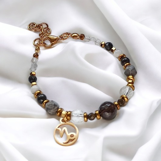 bransoletki z kamieni naturalnych KOZIOROŻEC - zodiac collection - PREMIUM