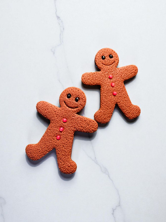kolczyki z masy plastycznej Świąteczne kolczyki pan ciastko gingerbread man handmade