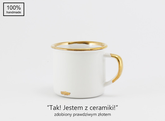 Filiżanka „Jestem z Ceramiki” - ze Złotem Agaf Design