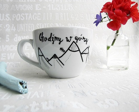 kubek XL 500ml chodźmy w góry MUKI design
