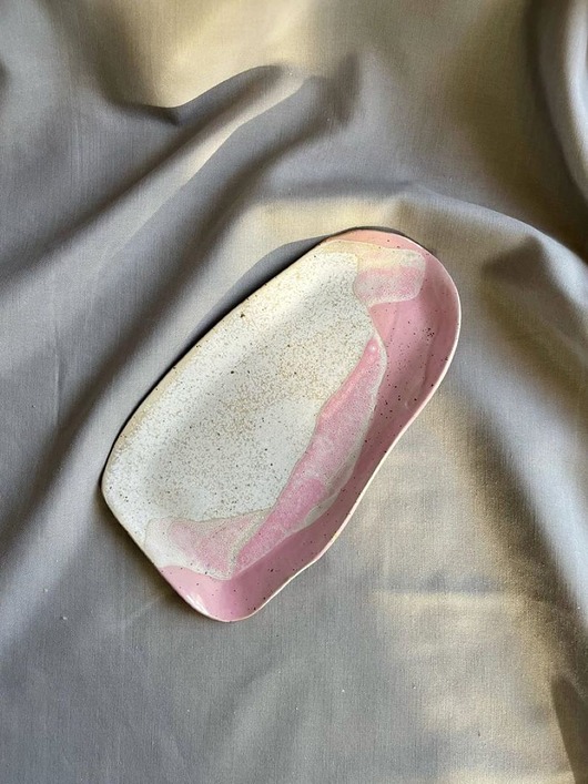 patery i talerze Podłużny talerzyk Pastelowa Harmonia