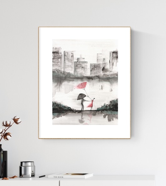 obraz 30 x 40 cm  wykonany ręcznie, abstrakcja Krystyna Siwek Art