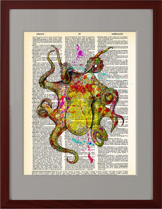 Plakat, grafika, ilustracja, ośmiornica nkcraftstudio